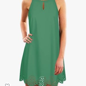 Green Key Hole Dress